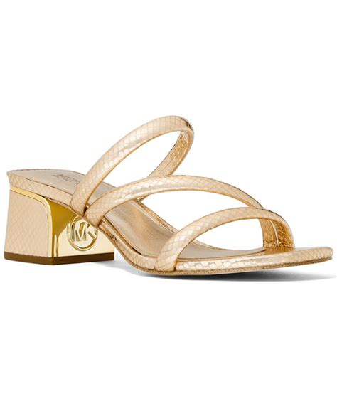 michael michael kors lana strappy mule mid-heel sandals